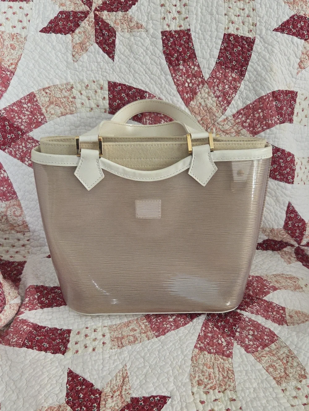 Louis Vuitton Epi Plage Lagoon Bay Clear Rare w/ unbranded insert organizer